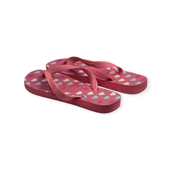 Top Havaianas ❤︎︎ Heart Print Flip Flops ❤︎︎ Brazilian Beach Sandal ❤︎︎ Pink 4 5 - Picture 9 of 16